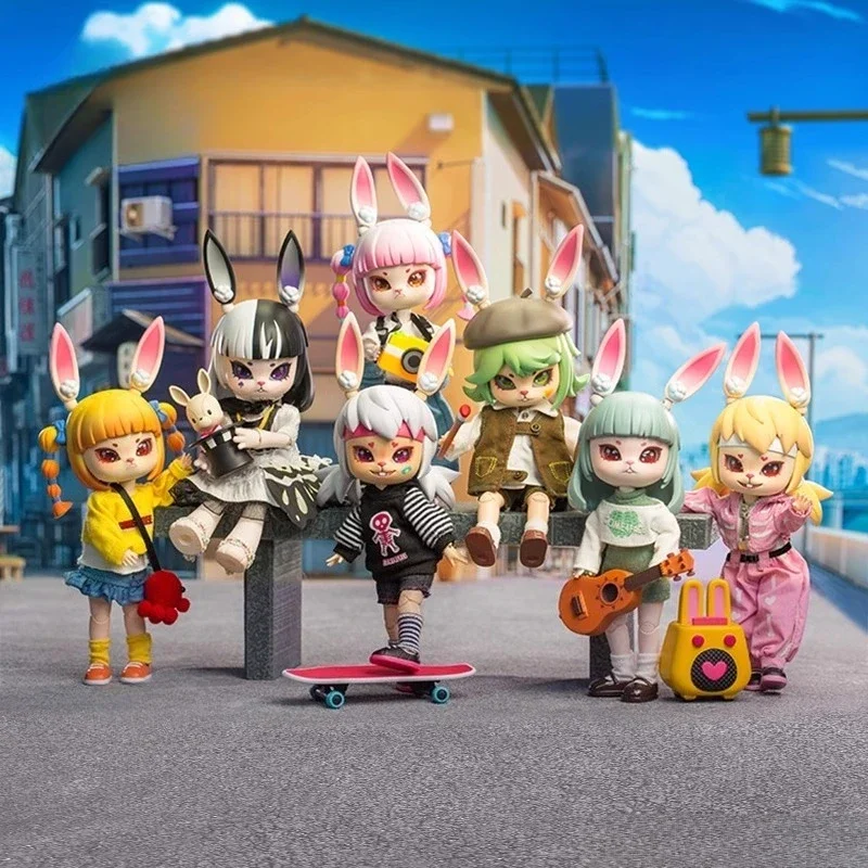 

Bonnie Rabbit Street Travel Plan Series BJD Blind Box 1/12 Anime Figures Kawaii Action Figures Collectible Model Birthday Gift