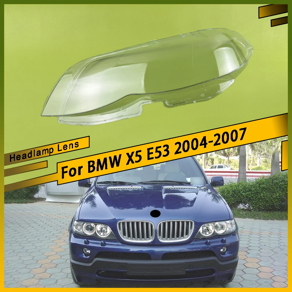 

Крышка передних фар автомобиля, прозрачный абажур, корпус из плексигласа, сменный абажур для BMW X5 E53 2004 2005 2006 2007