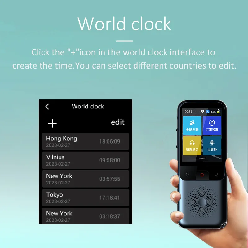 2.4inch Smart Translator Touch Screen Real-Time Voice Photo 138 Languages Translation Portable Offline Conference Interperter