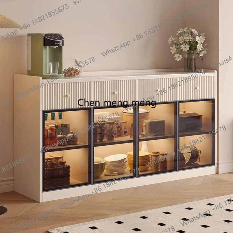 Cream Wind Dining Side Cabinet Luxury Storage Locker Shelves Living Room Display Tv Cabinet Organizer Showcase Home Furniture