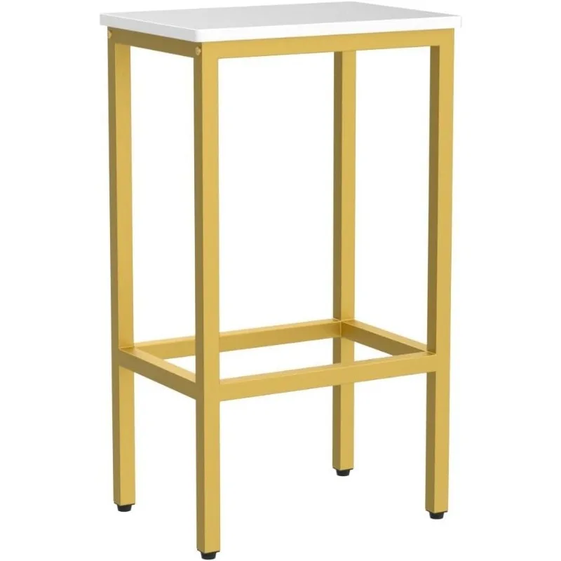 Bar Stools, Set of 2 Bar Chairs, Kitchen Breakfast Bar Stools with Footrest, 25.8-Inch Height, Rectangular