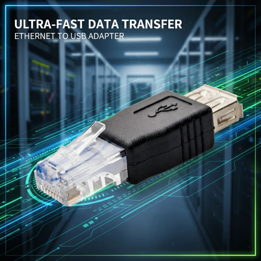 

USB A Female to RJ45 Male Ethernet Adapter LAN Network Router Plug Socket - Network Connectivity Accessory
