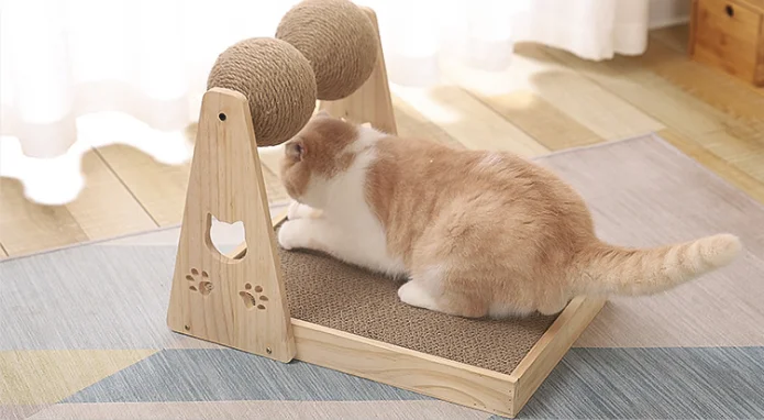 2021 China factory wholesale  cat toy cat scratcher cardboard interactive pet toy Cat scratch board