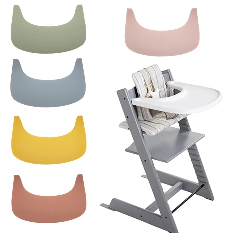 Baby High Chair Placemat for High Chair Silicone Mat Baby High Chair Tray Accessories Finger Foods Placemat for Babies A2UB
