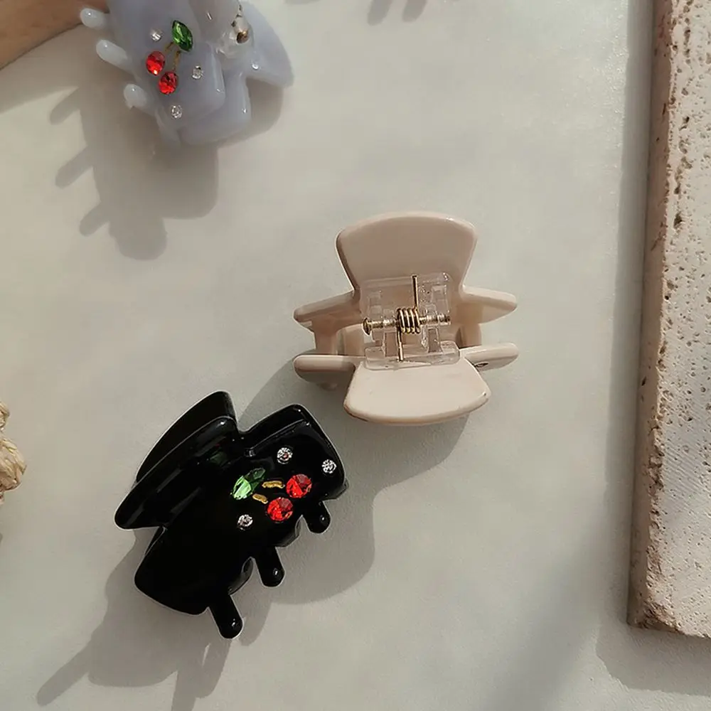 إكسسوارات الشعر الحلوة الاكريليك أغطية الرأس الكورية مخالب الشعر الكرز مشبك شعر دبوس الشعر النساء