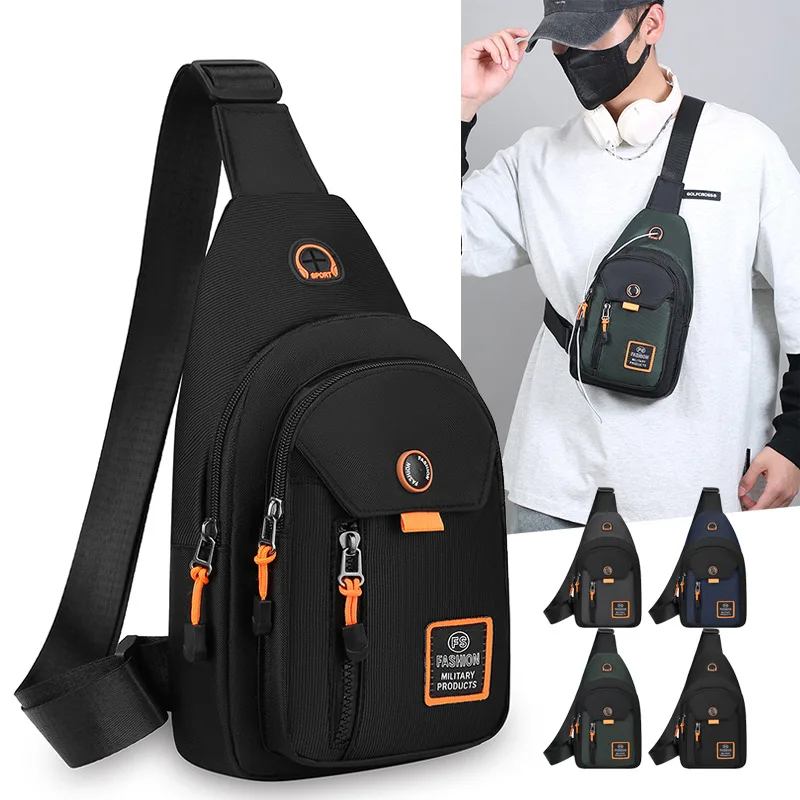 

Men Casual Sling Chest Bag Oxford Crossbody Shoulder Bag Large Capacity Outdoor Cycling Climbing Running Travel Work Daybag