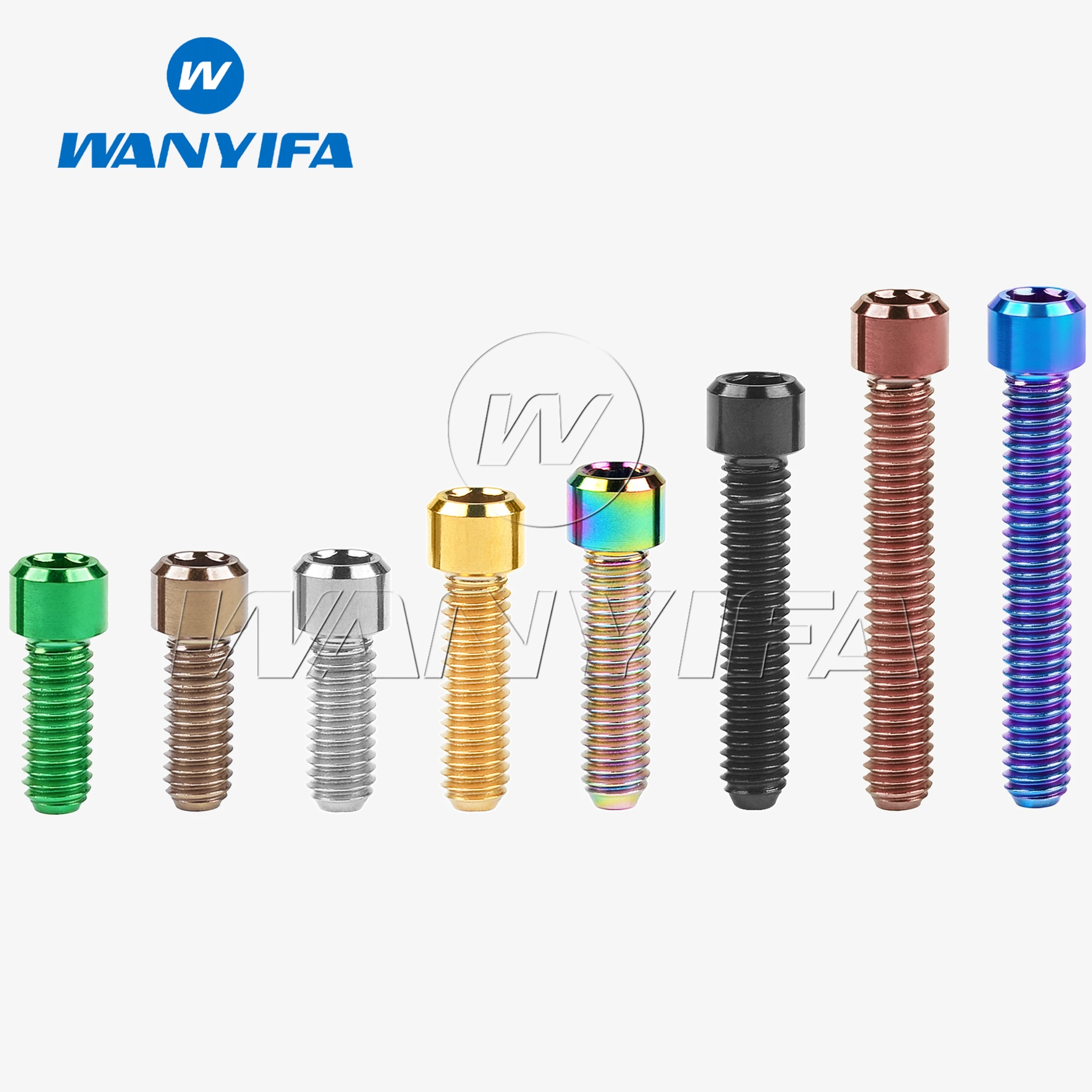 Wanyifa titânio m4 x 10 13.5 15 20 25mm chave allen parafuso de cabeça pequena para bicicleta polegar shifter