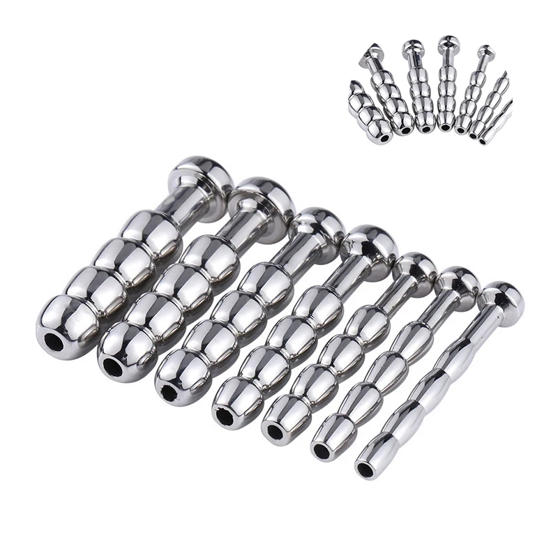 5-11 MM Metal Urethral Dilator Stainless Steel Urethral Sound Penis Inserts Male Masturbator Penis Stimulation Horse Eye Stick