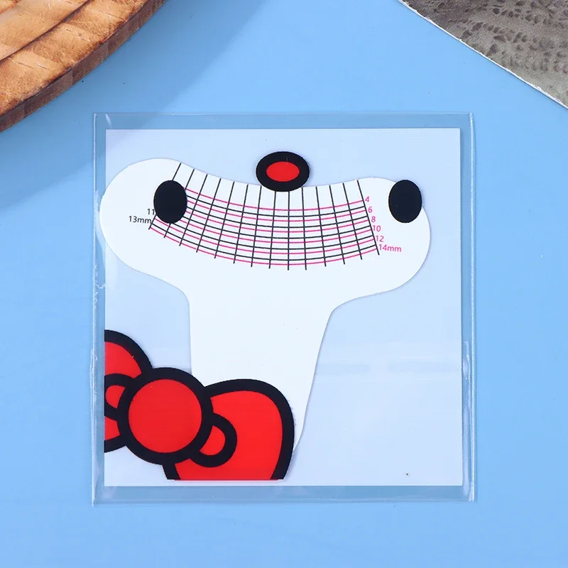 10 قطعة مسطرة قياس طول الرموش المحمولة الحاجب لينة البلاستيك حاكم ماكياج أداة رمش تمديد النمو التبعي