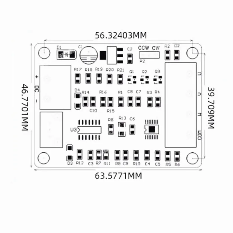 7V 12V Brushless DC Motor Driver Controller Board with Reverse Voltage Over Current Protection for Hard Drive Motor 3/4 Wire