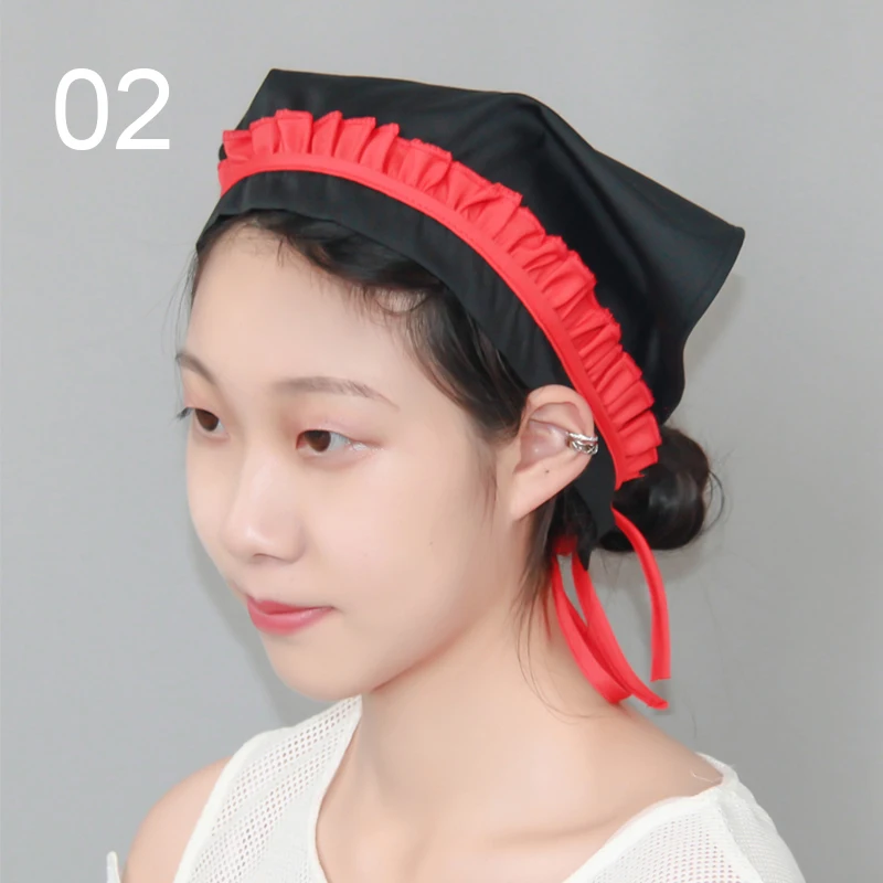 女性シェフ帽子日本キッチン三角スカーフレストランカフェウェイターキャップ調理バーベキュースカーフフードサービス作業服キャップ