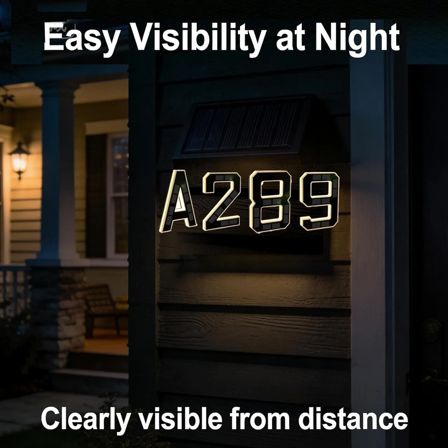 Outdoor Power Number - Luci a LED con sensore a