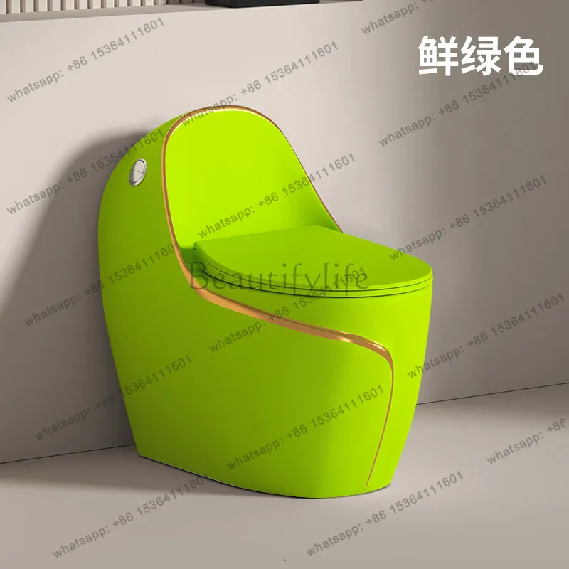 Large diameter bathroom color siphon deodorant water-saving toilet small apartment ceramic toilet