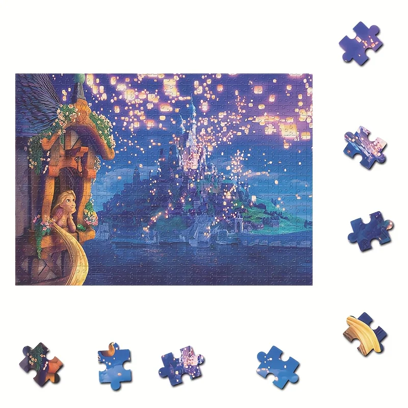 1000 قطعة ألغاز مناسبة للبالغين - لعبة تحدي قابلة للتركيب على الحائط مع قطع من الورق المقوى السميك، بدون خياطة - غرفة دي