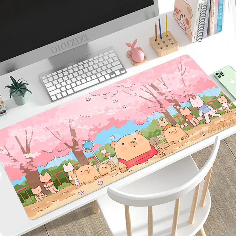 Mouse Pad Gamer Cute Anime XL Computer Large New Mousepad XXL Mechanical Keyboard Pad Natural Rubber Carpet Soft Laptop Mice Pad