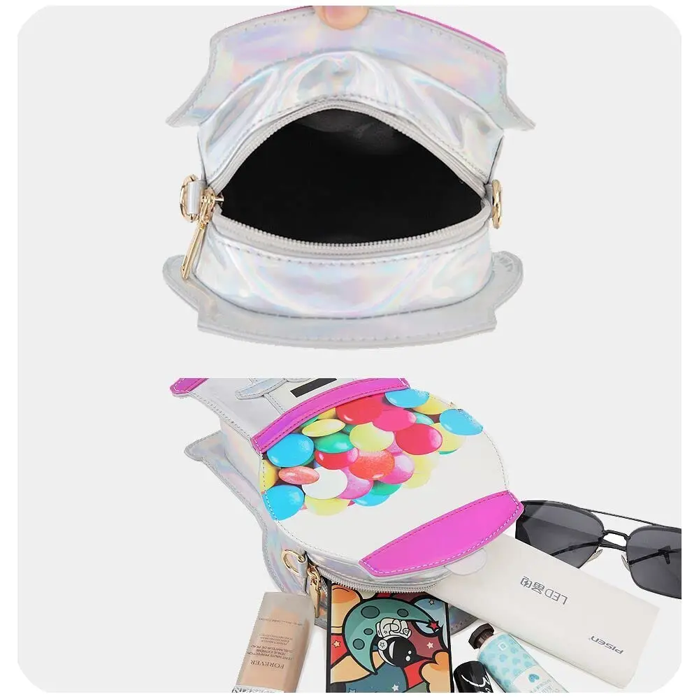 Imagem -06 - Kawaii Gumball Machine Shaped Bolsas e Bolsas para Mulheres Novidade Crossbody Bolsa Cadeiras de Ombro para Meninas Cute Cartoon Clutch