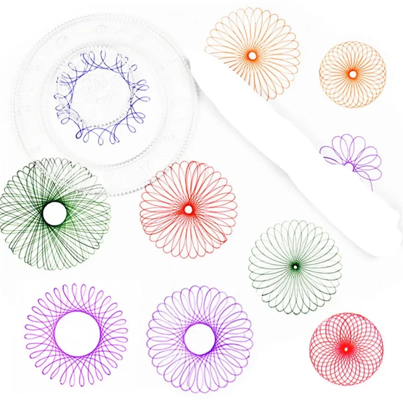 Spirograph Régua Desenho Brinquedos, Scratch Pintura Brinquedos, Interlocking Gears Wheels, Acessórios de pintura, Educational Gift, 22Pcs