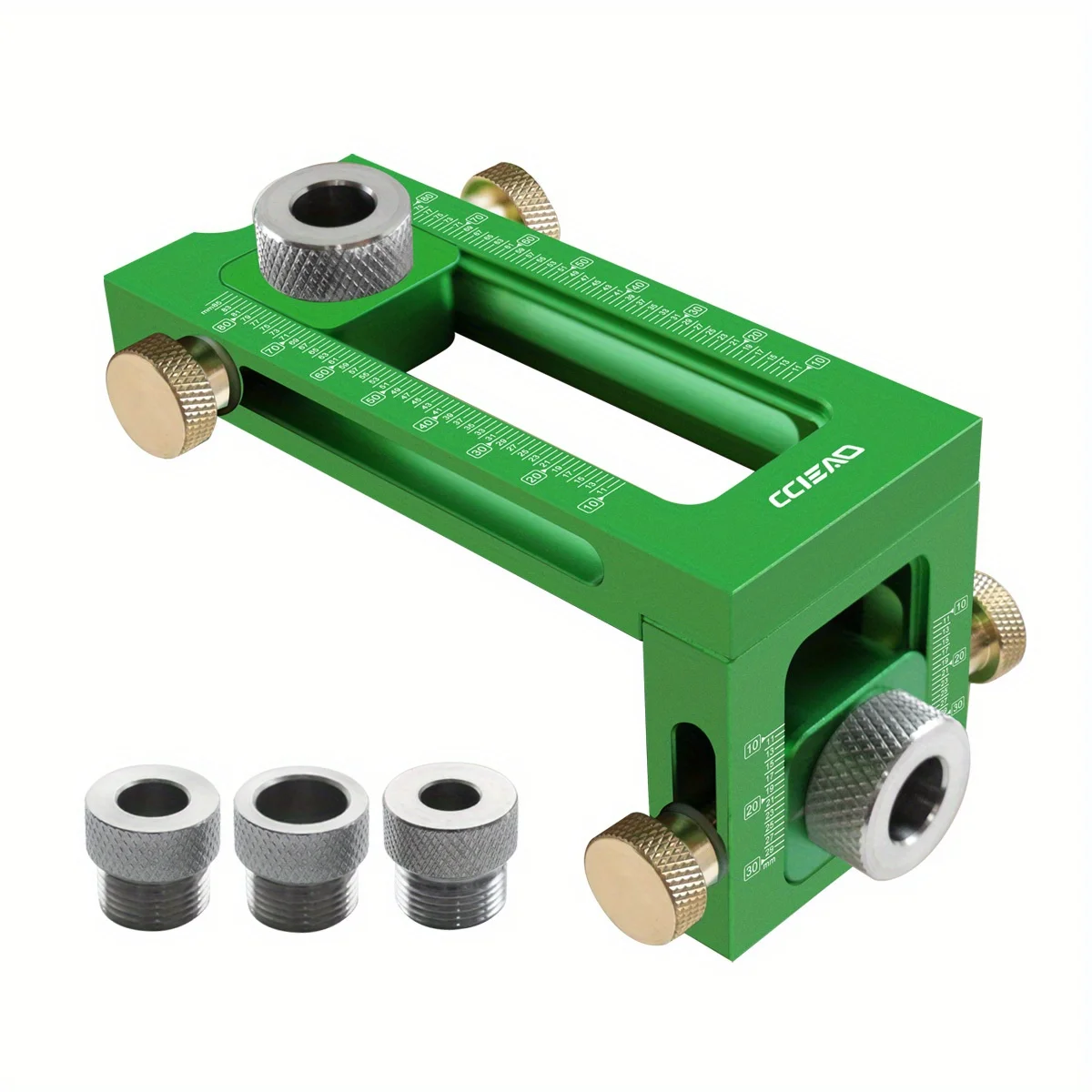 스크류 지그 2-in-1 조정 가능한 목공 드릴링 펀처 로케이터, 6/8/10/12/15mm 핀 고정 장치 목공 구멍 드릴 비트 세트