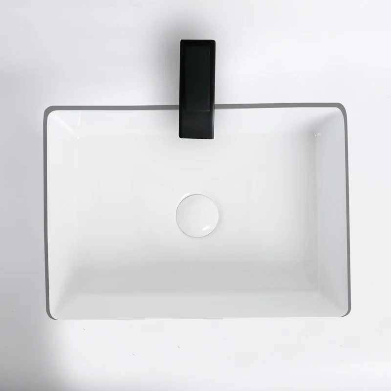 Seamless basin ceramic rock slab countertop embedded round square toilet 5 degrees hand wash basin