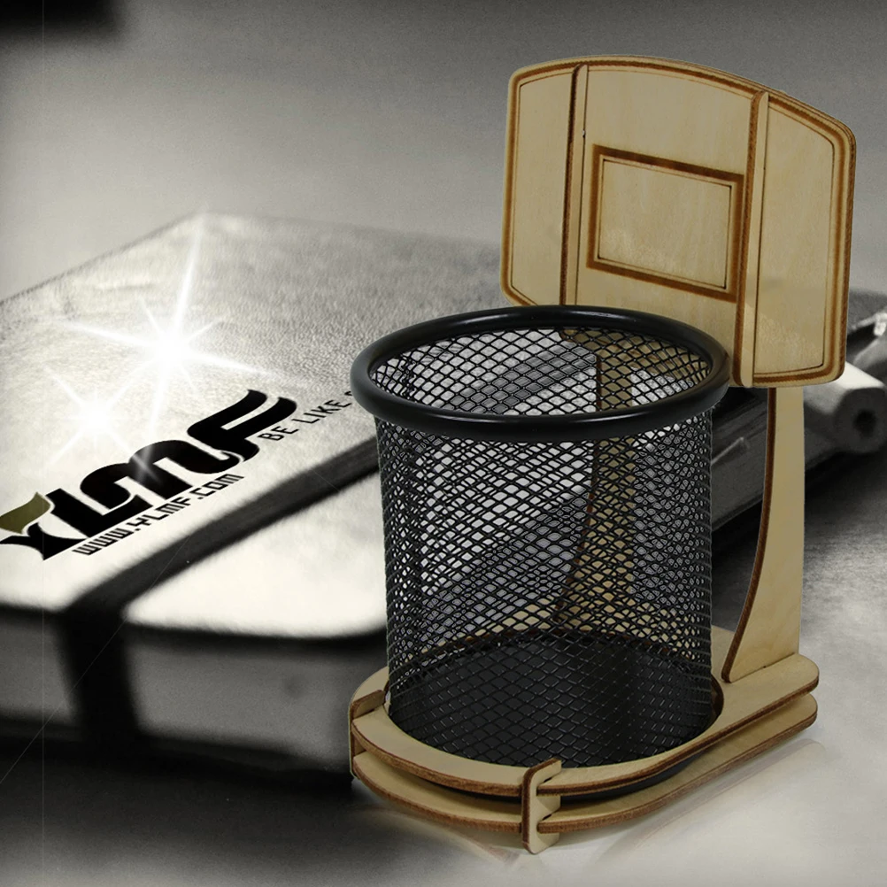 

Basketball Stand Pen Holder Home Desk Organizer Fun Pencil Pens Pencils for Sport Hoop