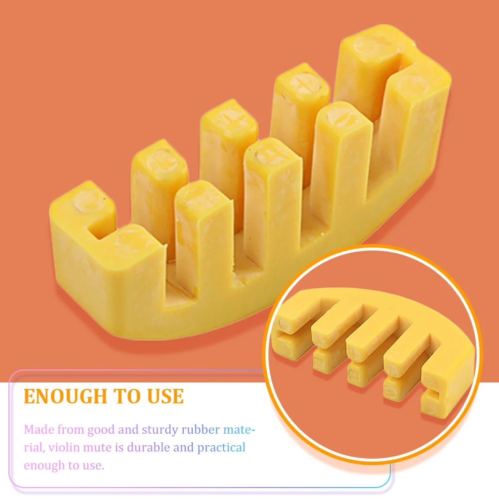 

4Pcs Flexible Rubber Violin Mutes Practice Mute Durable Scratch Resistant Musical Gift for Violinists Violin Practice
