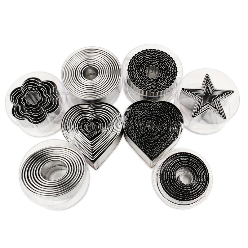 

Free Shipping High Quality Stainless Steel 304 Different Shapes Cookie Cutters DIY Baking Molds Set