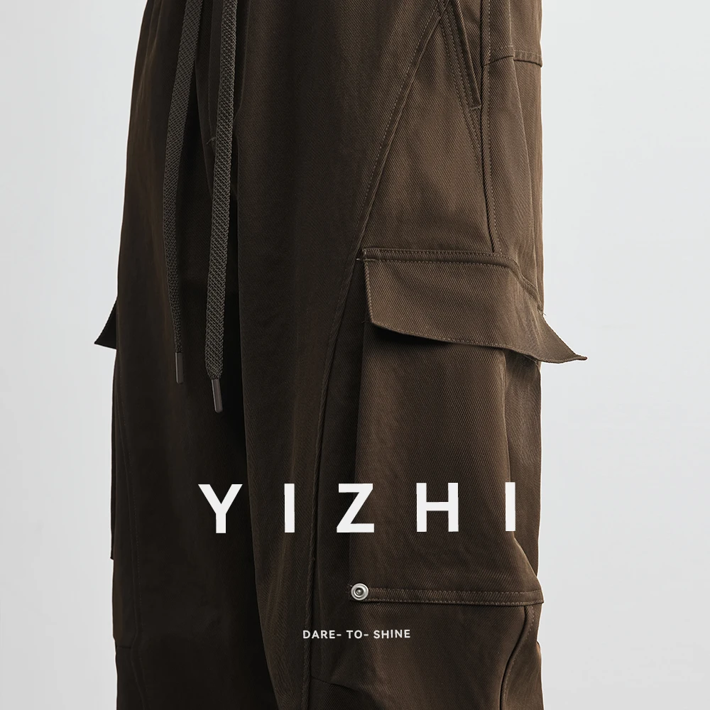 Japanese Retro Paratrooper Overalls 2025 Spring Autumn Loose Straight Multi-Pocket Outdoor Leisure Wide-Leg Trousers Men's Wear