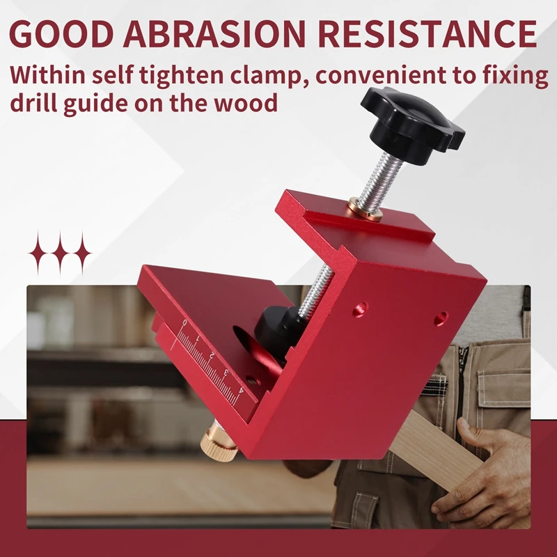 AD23-دليل حفر ثقب الجيب وتد الرقصة ، طقم حفر محدد موقع الثقب المائل من الألومنيوم أدوات النجارة عدد وأدوات مع مثقاب 9 مم