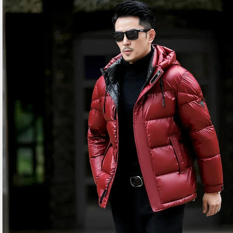 COZOK Short Down Jacket Hooded Designer Clothes Men Luxury Duck Male Padding Lightweight Padded Jackets Warm Man Winter Coat