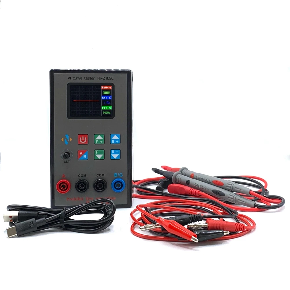 Dual Channel Color Screen Analog Feature Analyzer with 18 Frequency Levels for Comprehensive Testing of Electronic Components