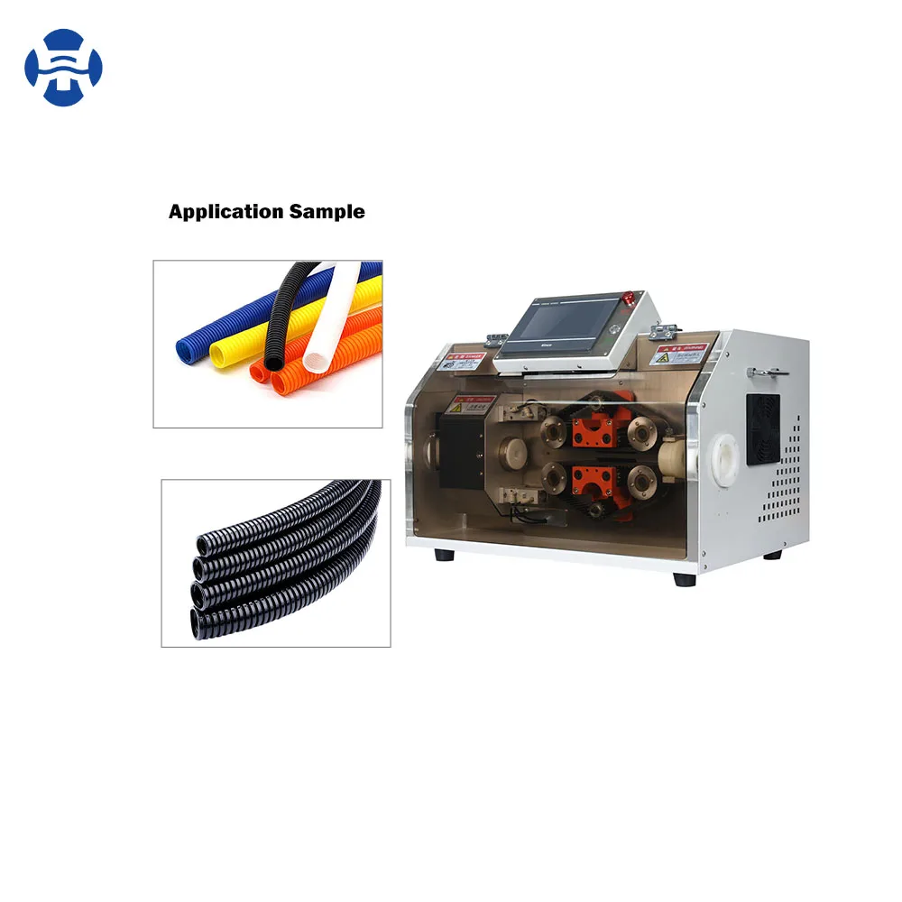 700W Fully Automatic Corrugated Pipe Cutting Machine Ultra Long Tube Cutting Equipment Belt Delivery Cable PVC New Motor
