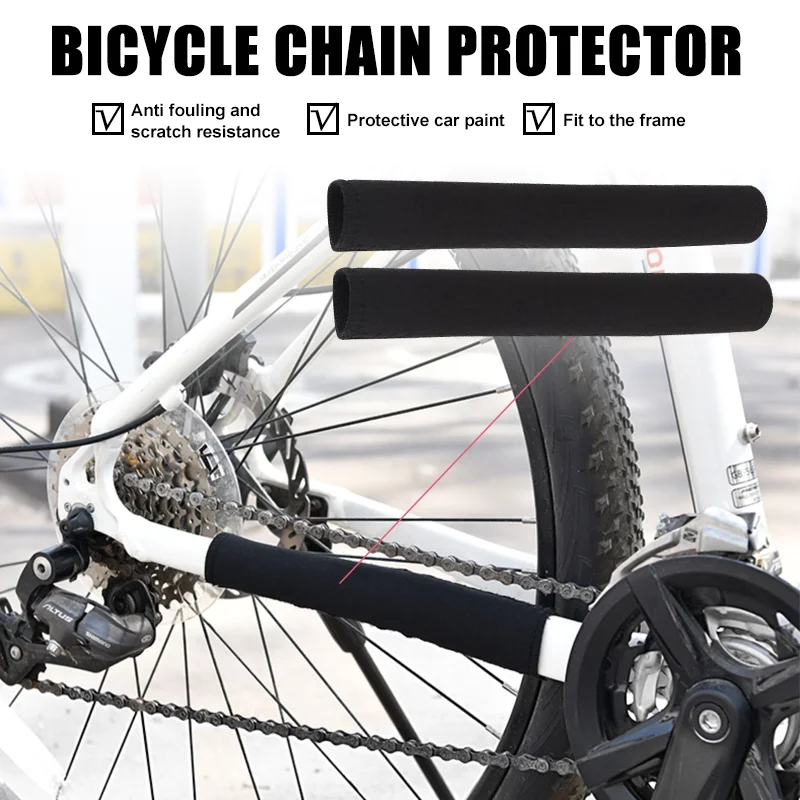 Mtb Bike Chain Care Guard Cover Black Bicycle Accessories Bicycle Frame Chain Mountain Bike Chain Protection Sticker