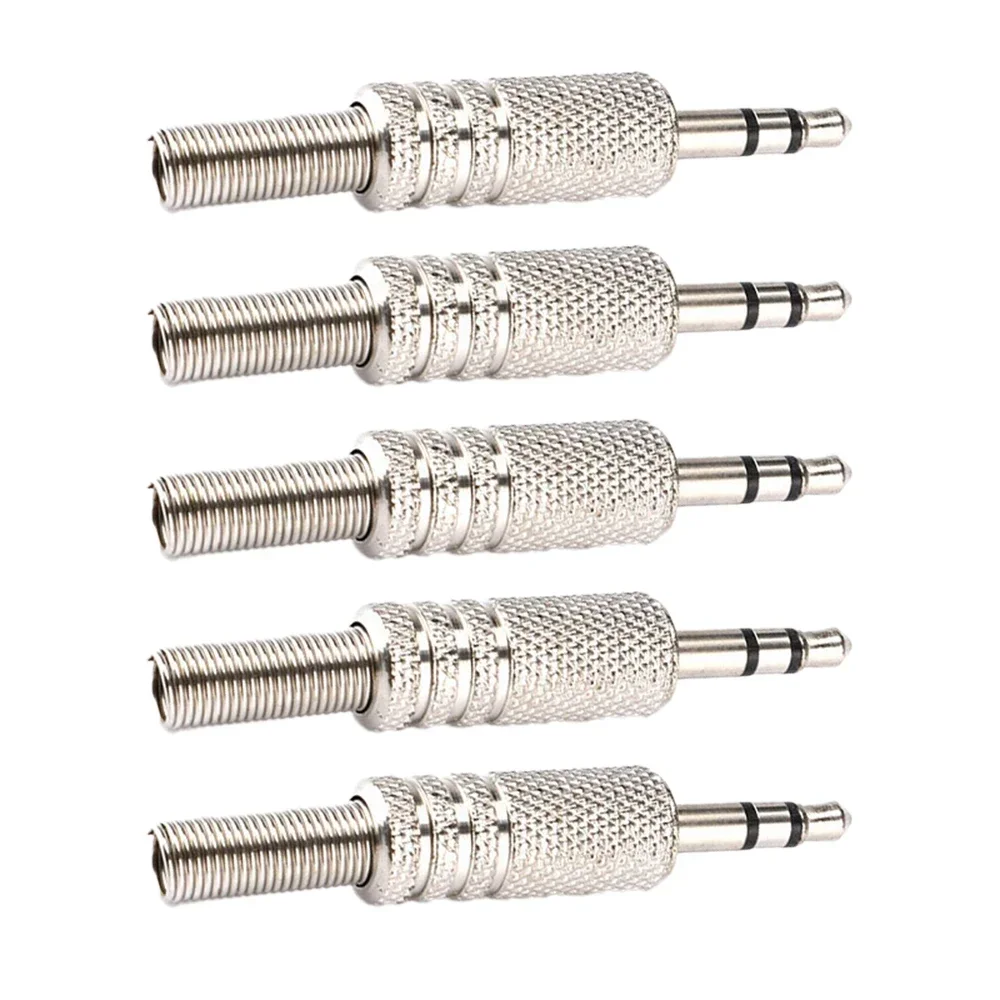 5PCS Audio Adapter Set: 6.35mm to RCA/3.5mm Gold-Plated Plugs, Metal Housing, Screw-Lock, Hi-Fi Sound for Mic/Amp/Speaker view 4