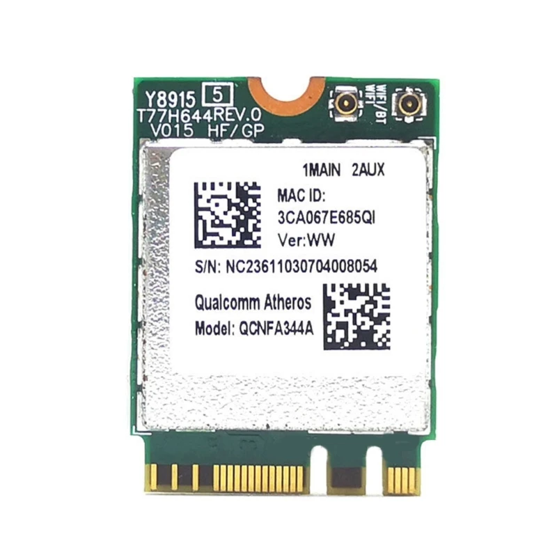 ワイヤレスカードqcnfa344a,wifiモジュール,wwanアダプター2023,ダンドバンドM2-NGFF/5gbps 2.4 mbps 4.1カード,新品,1200