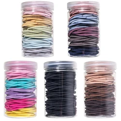 100pcs Girls Elastic Hair Ties Rubber Hairbands Ponytail Holder Hair Bands Kids Children Headwear