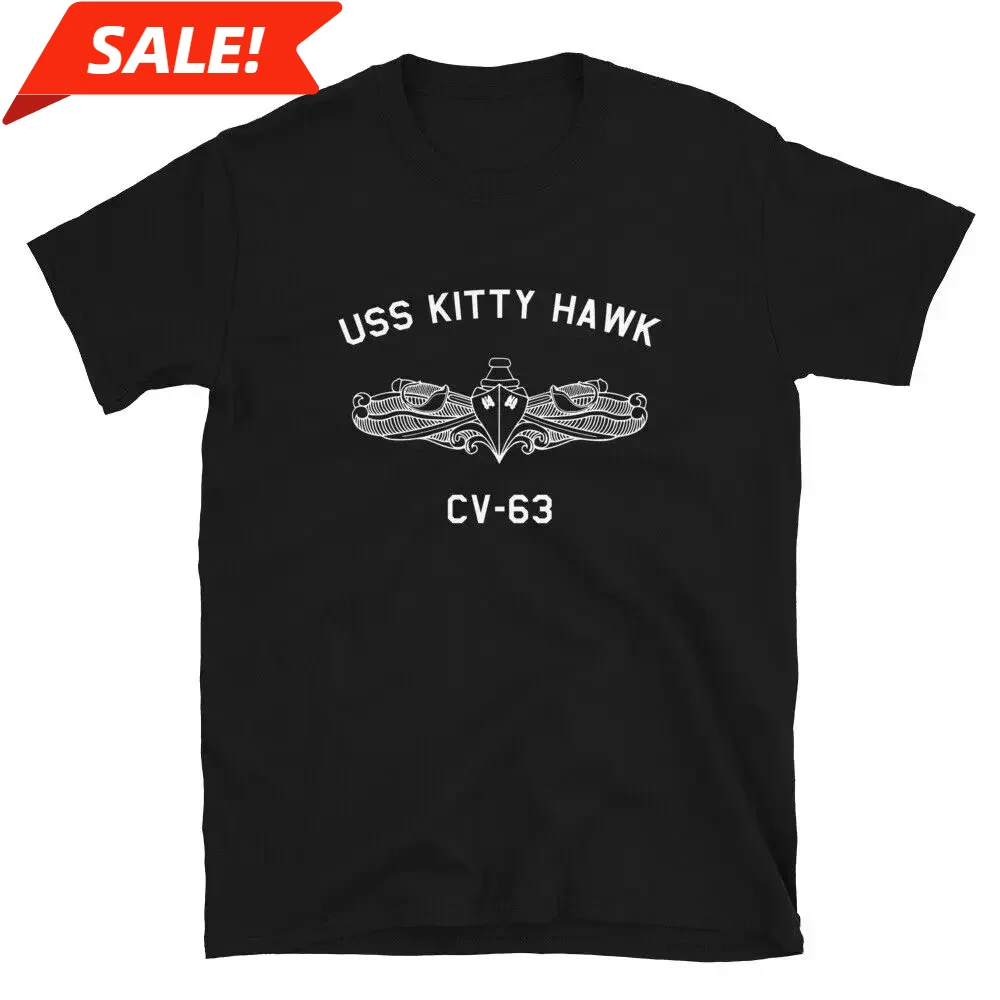 Naval S Kitty Hawk CV-63 Aircraft Carrier T-Shirt 100% Cotton O-Neck Short Sleeve Summer Casual Mens T-shirt Streetwear