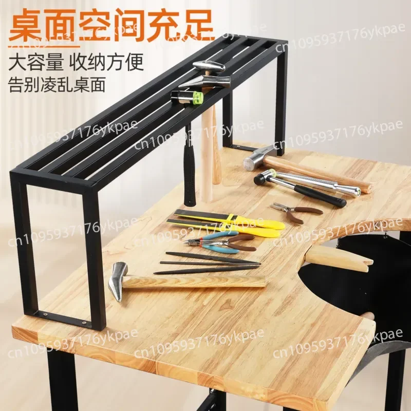 Professional Metalworking Table, Jewelry Processing Table with Leather Pocket Tool Holde