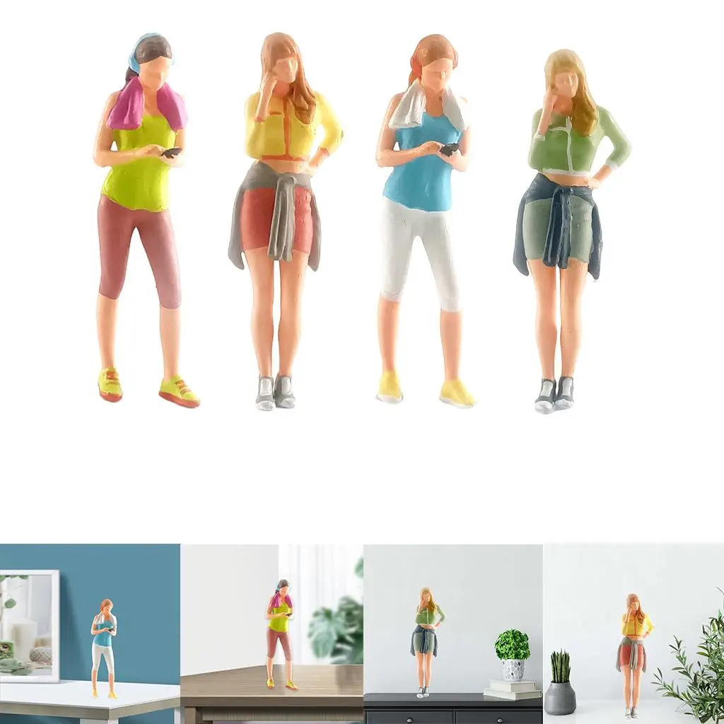 

1:64 Scale Figurines Model Delicate Hand Character Woman Model People Figures Scene for Miniature Landscape