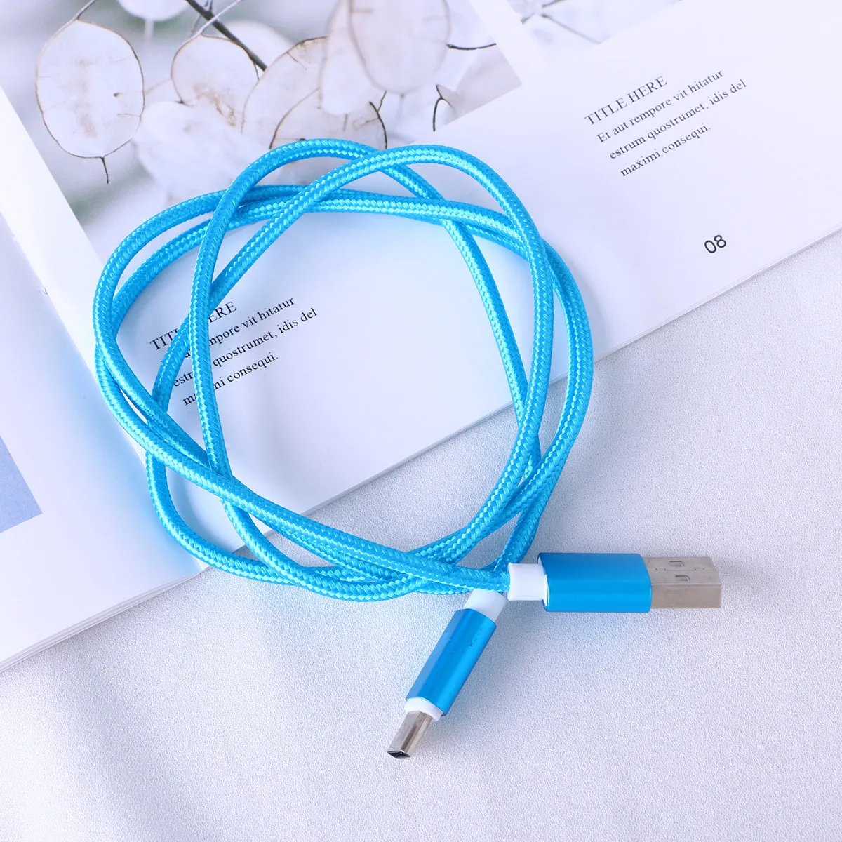 1M USB Type-C Nylon Braided Cable Fast Charging Data Sync Compatible for Iphone 6 High Speed Type C Cable