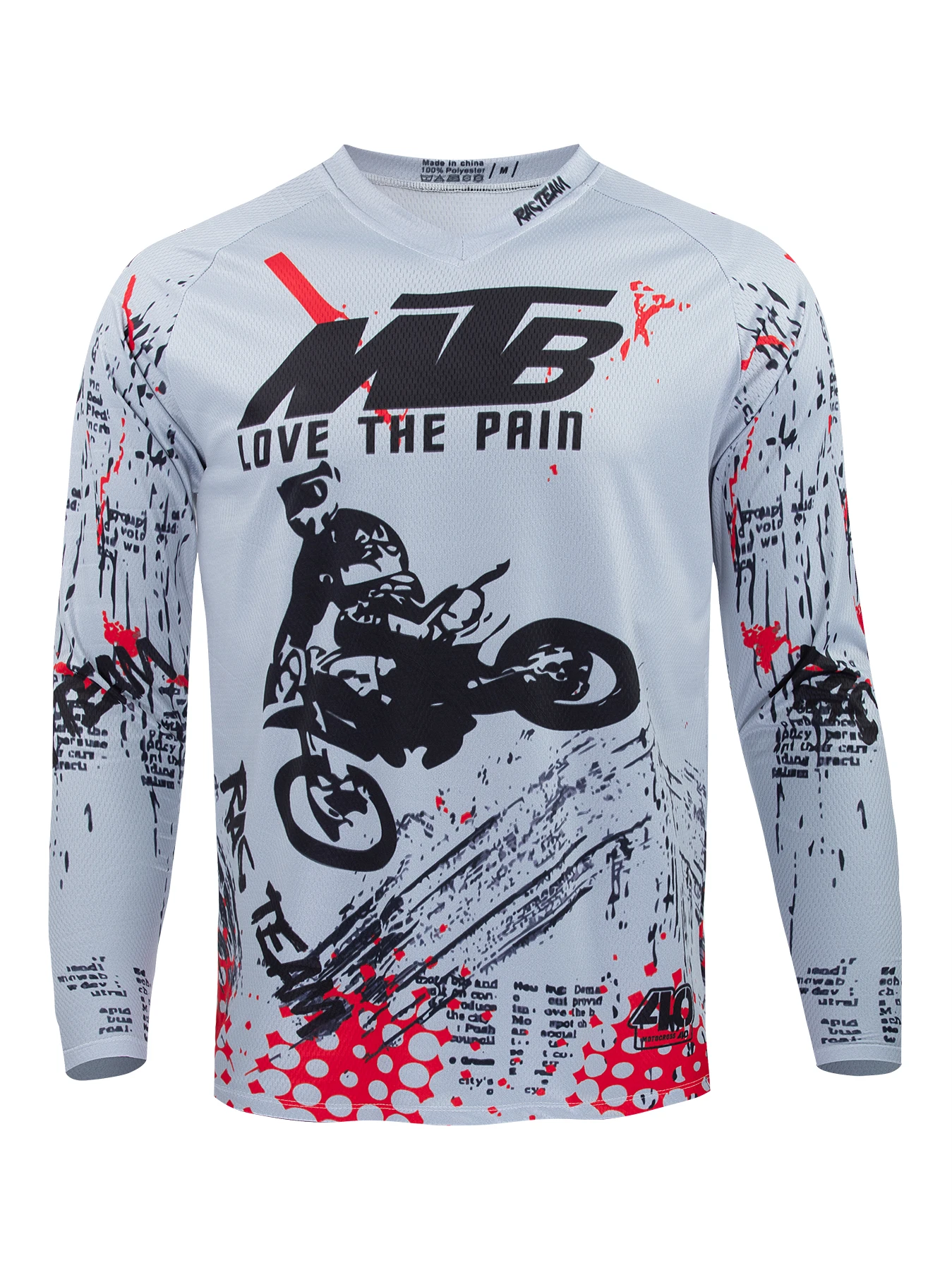 Langärmliges Herren-Radtrikot für Motocross und Downhill-Mountainbiking, schnell trocknendes Sport-T-Shirt für Herren und Damen