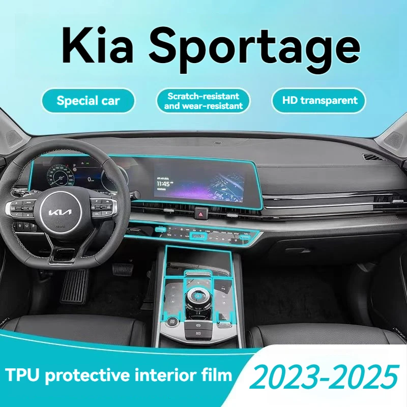 

Suitable for 2023-2025 Kia Sportage, interior protection film for left-hand drive, complete set of 13 pieces, scratch-resistant