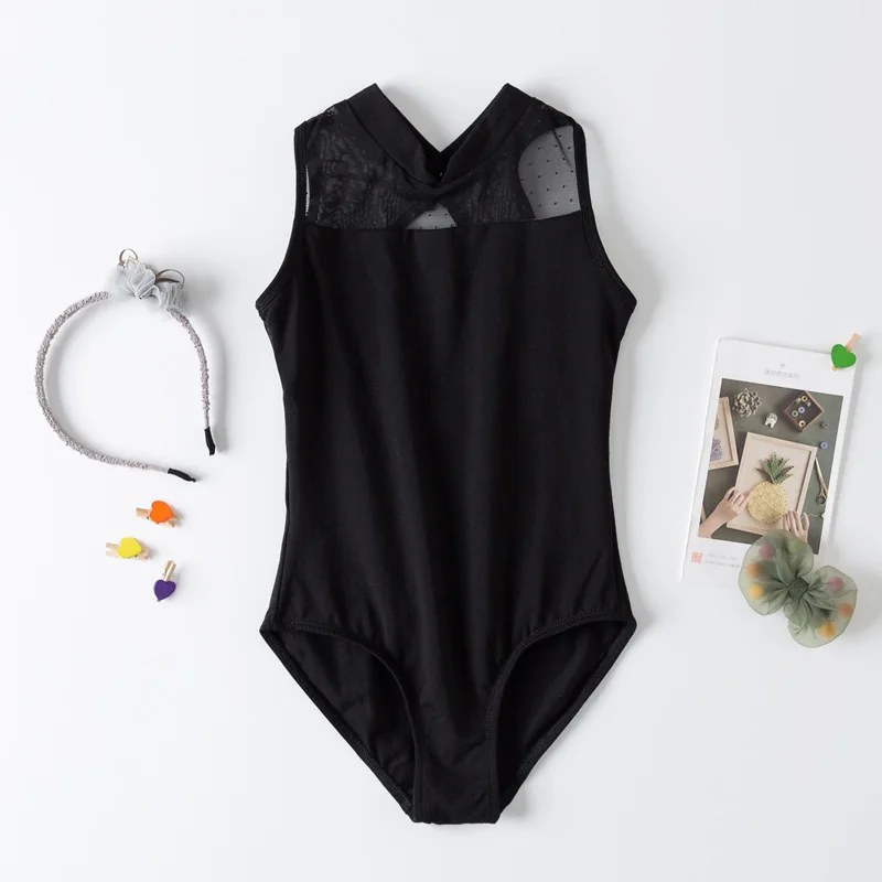 Gymnastiek Turnpakje Ballet Kids Dans Bodysuit Maillots Meisjes Kanten Splice Kostuums Kinderen Opstaande Kraag Ballet Dans Turnpakje