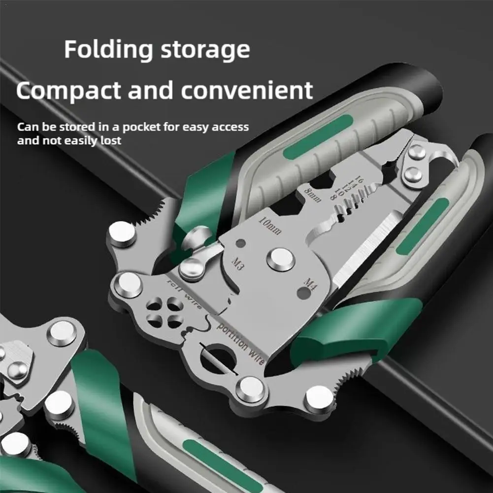 

1/3PCS Foldable Wire Stripper Crimper Cable Cutter Pliers Upgraded Multifunctional For Wire Stripping Shearing Cutting Tools