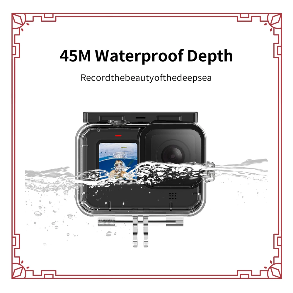 

TELESIN Timethinker 45M Waterproof Case For GoPro Hero9-11 Diving Housing Cover With Dive Filter Action Camera Accessories