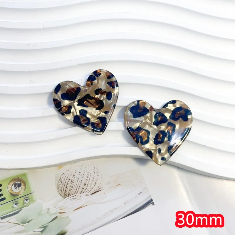 

Изготовление ювелирных изделий своими руками, 50 шт./лот, цветной леопардовый узор, акриловые бусины в форме сердца с героями мультфильмов, подходят для сережек, аксессуаров для одежды