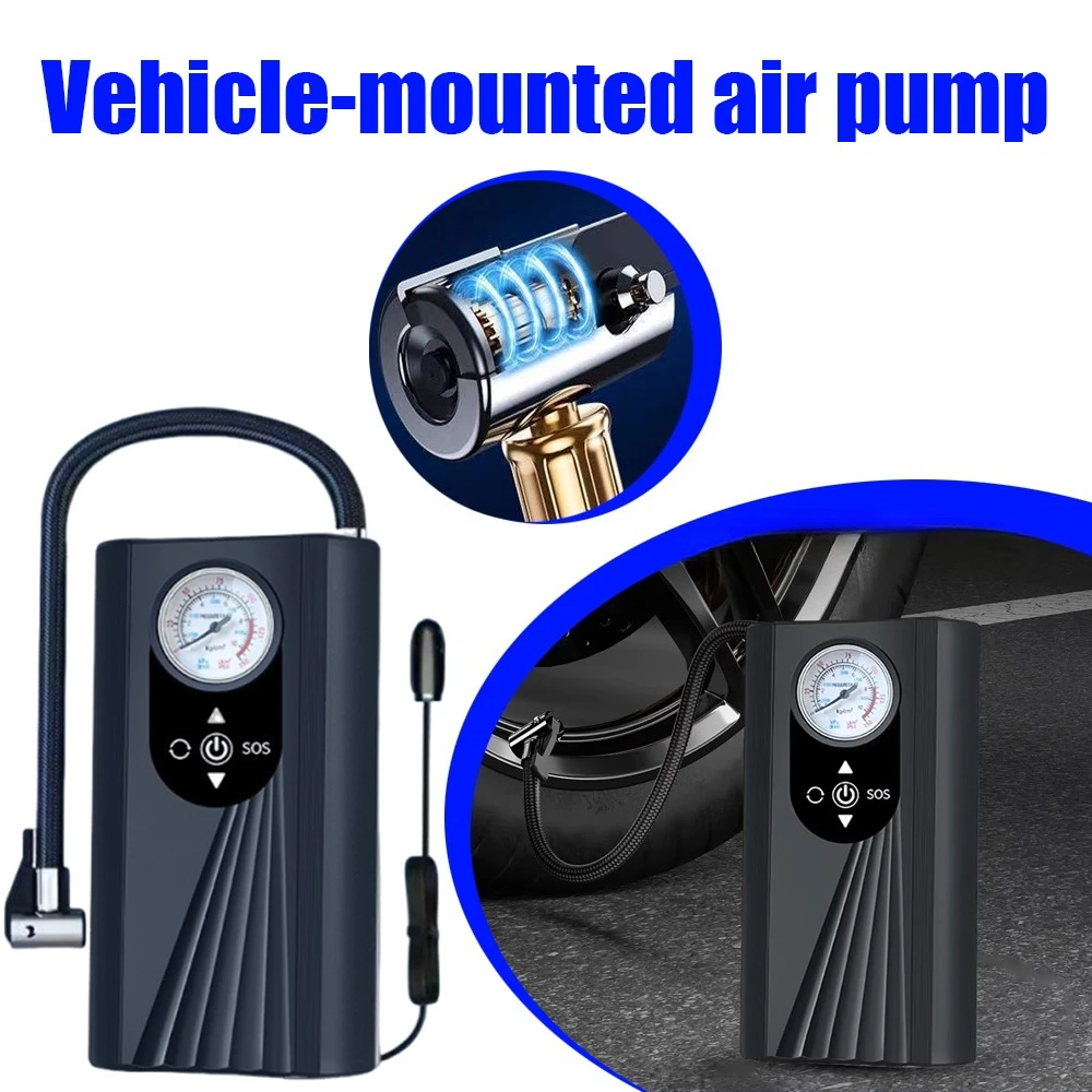 

Portable Car Air Pump with Digital Pressure Gauge High-Precision LCD Display Electric Air Pump/Compressor Suitable Motorcycles