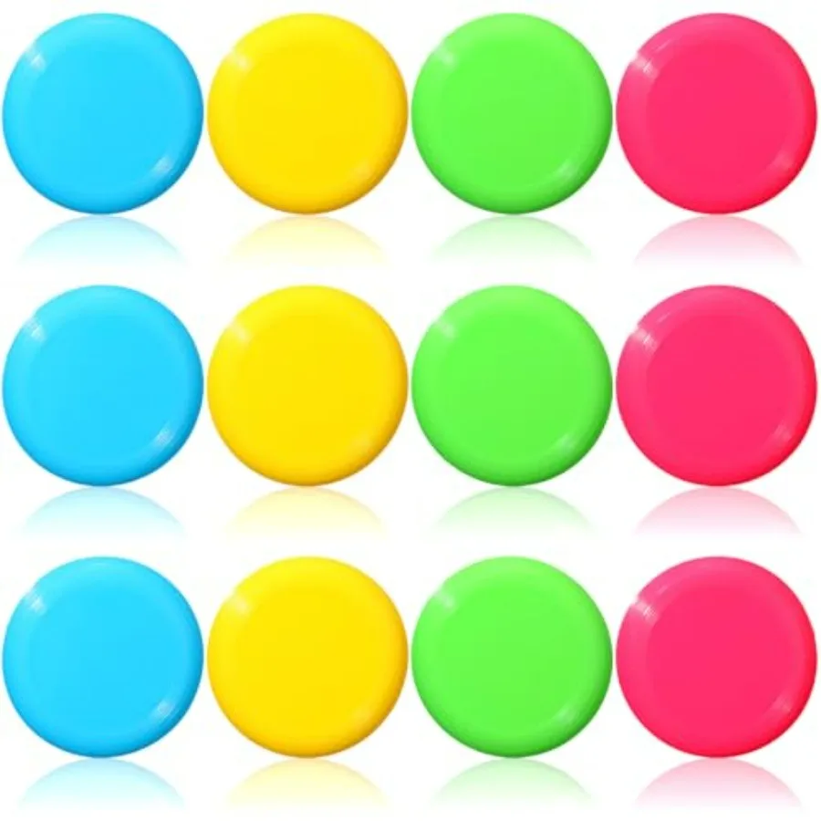 

Flying Discs 3.4 Inch Mini Flying Disks Bulk Flyer Toy for Outdoor Pets Dog Yard Lawn Games Party Kindergarten Teaching Favors,