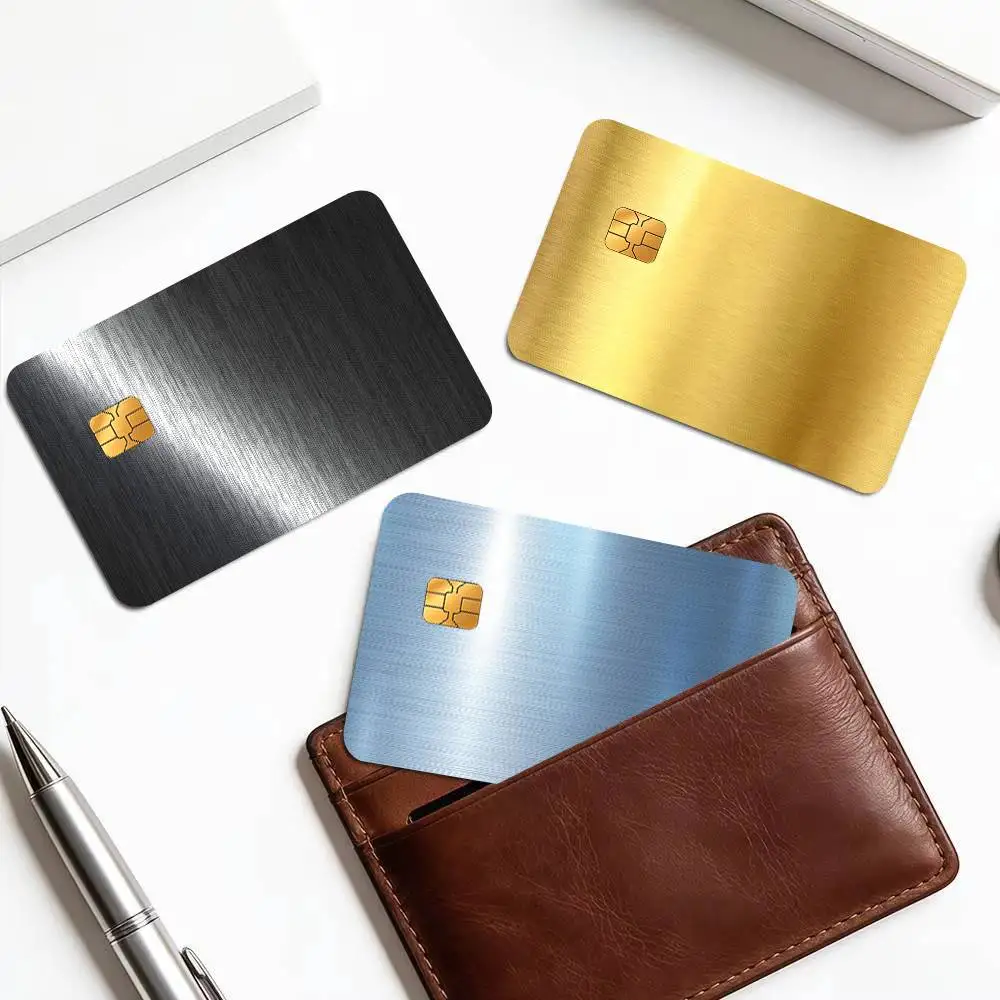 Metal Color  Diy Credit Debit Card Sticker Party Sticker Decoration Waterproof Small Chip Card Skin Sticker