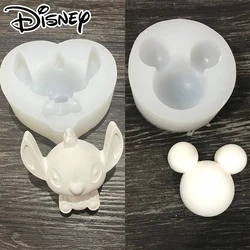 Disney Mickey Mouse Stitch silikonowe formy świeca w stylu kreskówki formy DIY mydło wyrabiane ręcznie tynk formy żywiczne naczynia do pieczenia narzędzia do pieczenia ciasta