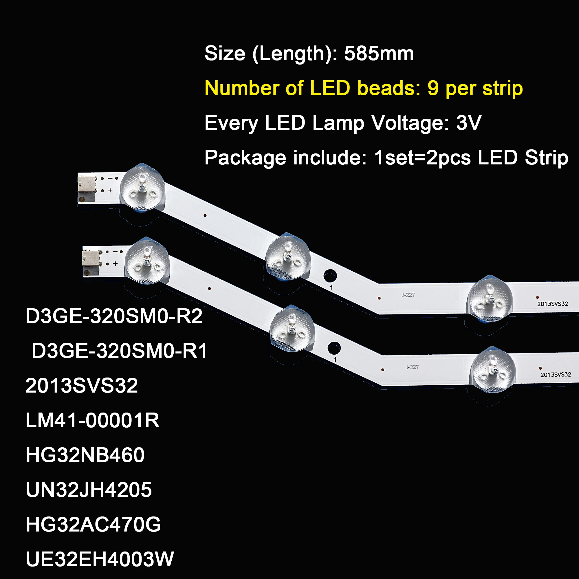 LED para TV de 32 pulgadas, luz para BN96-33972A, 2013SVS32, DF320AGH-R1, D3GE-320SM0-R2, BN64-YYC09, BN96-27468A, 100%, nuevo